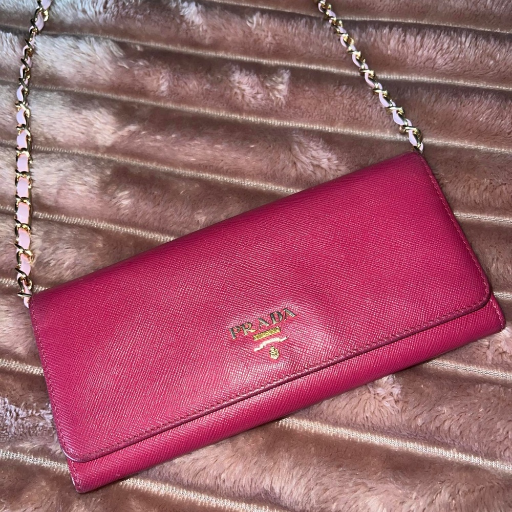 Authentic Prada Wallet With Chain - image 1